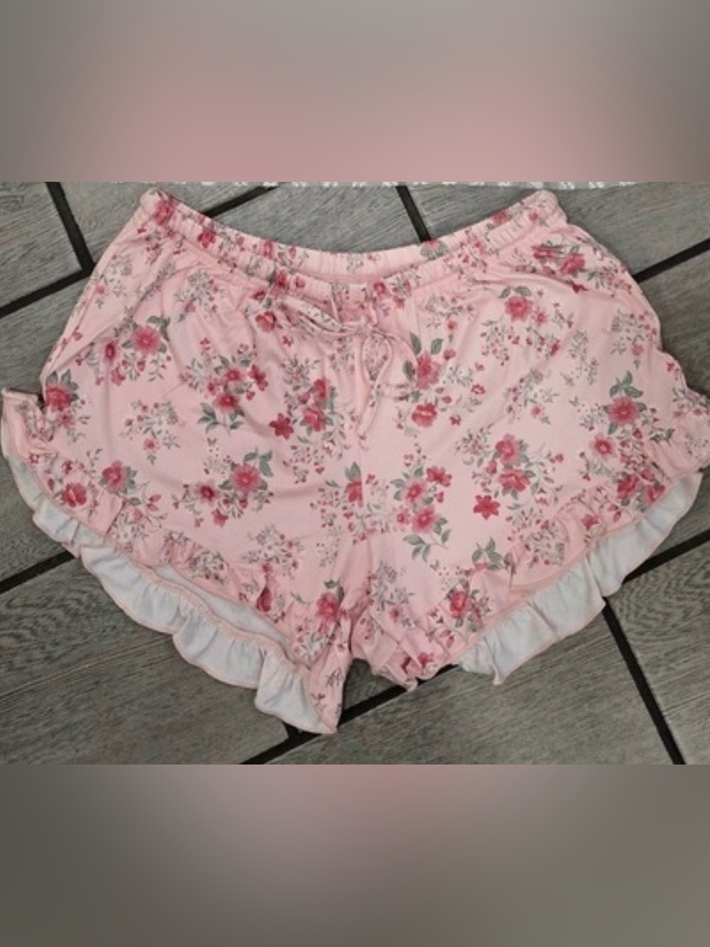 POL Pink Floral Ruffle Sleep Shorts- NWOT